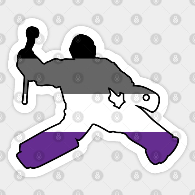 Field Hockey Goalie: Asexual Pride Sticker by ziafrazier